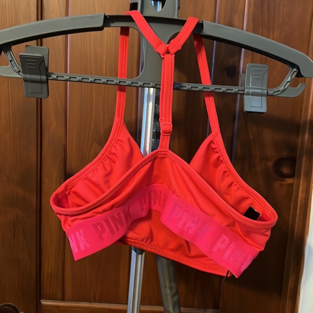 NWOT PINK Victoria’s Secret Red Gym to Swim Wrap Bikini Top & Shorts Size XS - Picture 12 of 16
